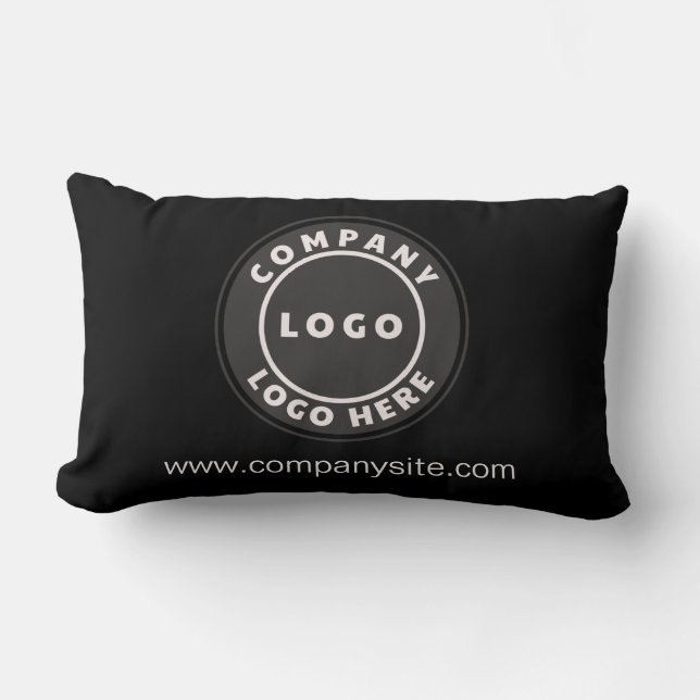 Add Your Company Logo and Business Website Lumbar Cushion (Front)