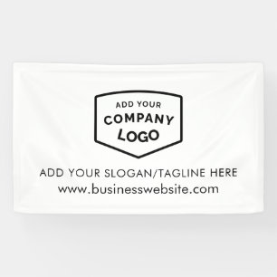 Add Your Company Logo and Website Address Slogan Banner