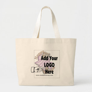 Add Your Company LOGO as Client or Employee Gifts Large Tote Bag