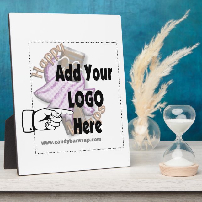 Add Your Company LOGO as Client or Employee Gifts Plaque (Side)