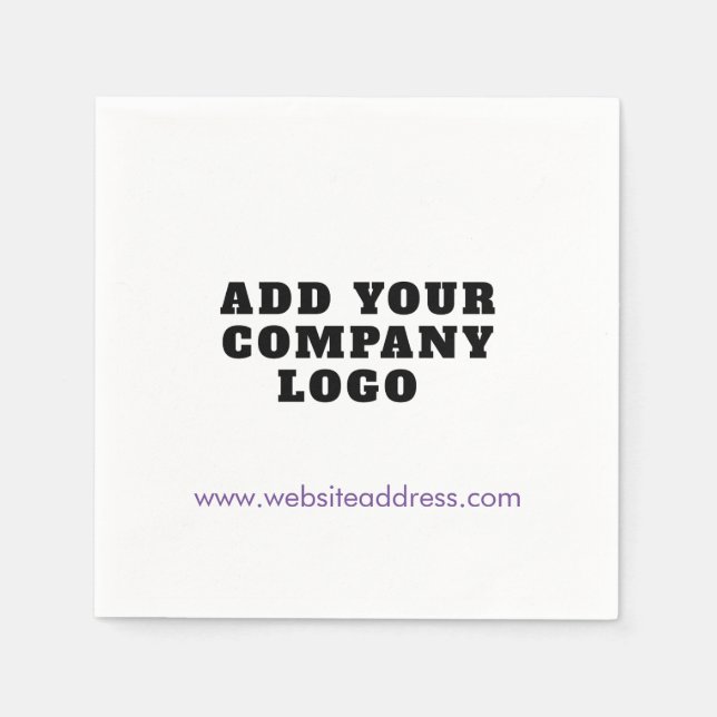 Add Your Company Logo  Business Showroom Paper Napkin (Front)