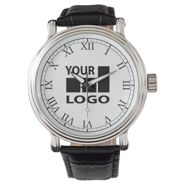 Add Your Company Logo Roman Numeral Watches (Front)