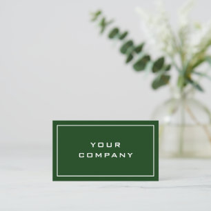Add Your Company - Modern Professional Green Business Card