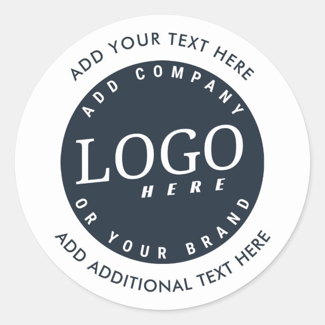 Add Your Custom Logo Business Owner Classic Round Sticker (Front)