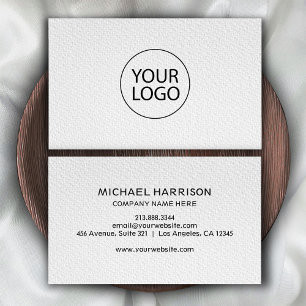 Add Your Custom logo circle modern minimalist    Business Card
