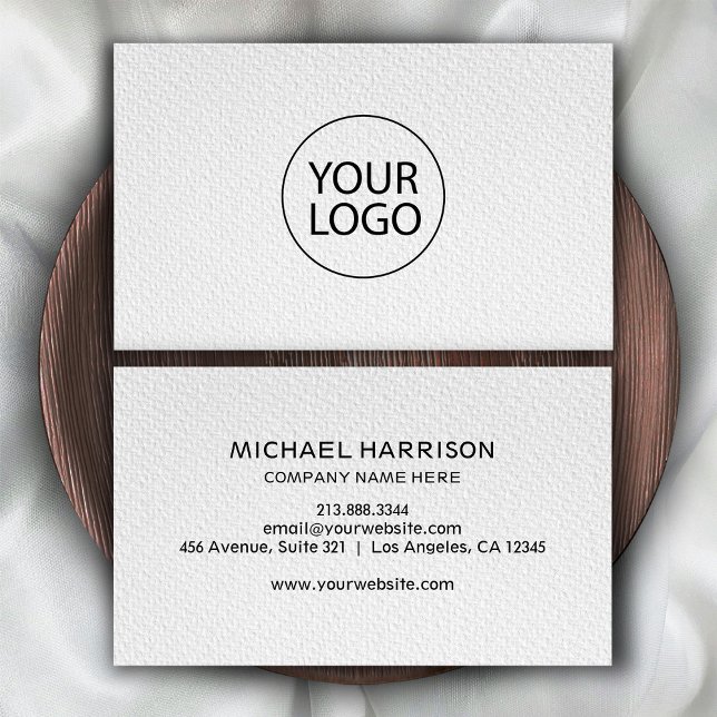 Add Your Custom logo circle modern minimalist    Business Card (Creator Uploaded)