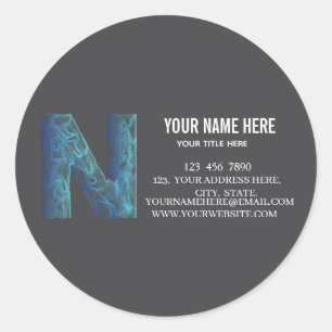 Add your custom logo circle professional black classic round sticker