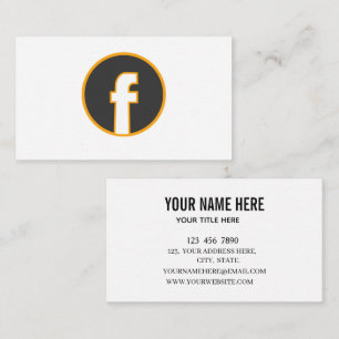 Add your custom logo circle professional white business card