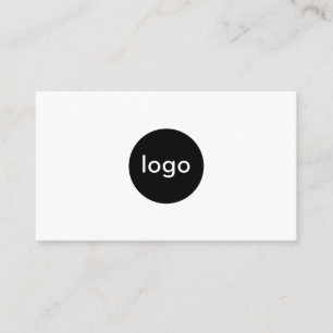 Add your custom logo circle professional white business card