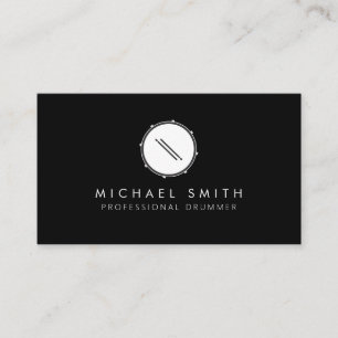Add your custom logo Drums Drummer  Business Card