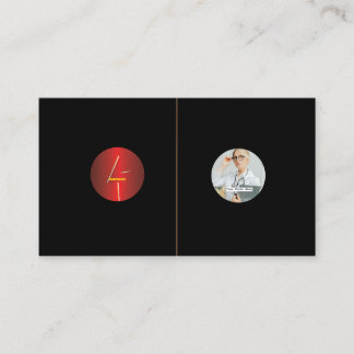 Add your Custom logo image circle black Business Card