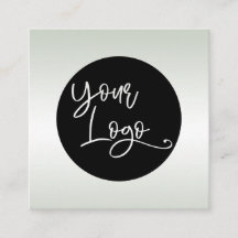 Add Your Custom Logo Sage Green and White Ombre