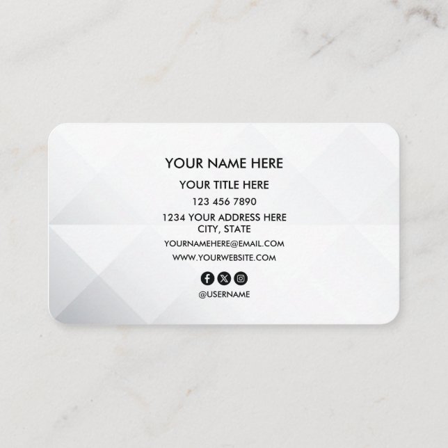 Add your custom logo to professional business card (Back)