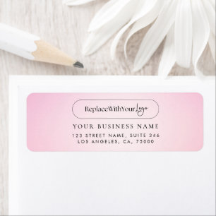 Add Your Custom Long Horizontal Company Logo Pink