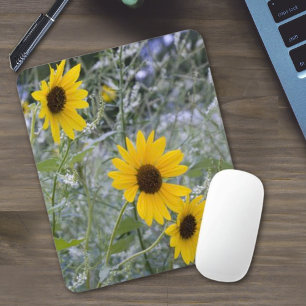 Add Your Custom Photo Diagonal Stack Sunflowers Mouse Mat