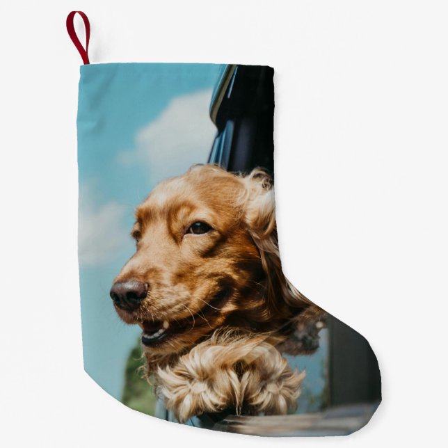 Add Your Custom Photo Dog Pets  Small Christmas Stocking (Front)