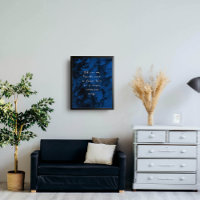 Add Your Custom Quote Black Marble Royal Blue