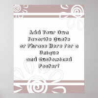 Add Your Custom Quote Stripes & Flowers Dusty Rose