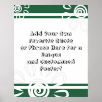 Add Your Custom Quote Stripes Flowers Leaf Green