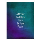 Add Your Custom Sans-Serif Text Purple Teal Grunge