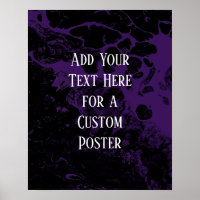 Add Your Custom Text Black & Purple Marble