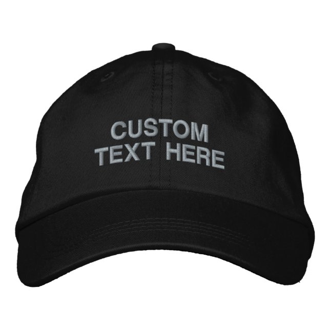 Add Your Custom Text Embroidered Hat Personalised (Front)