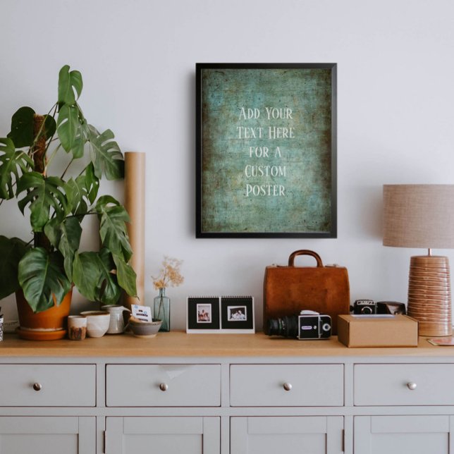 Add Your Custom Text Green & Brown Grunge Poster (Creator Uploaded)