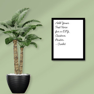 Add Your Custom Text Minimal Cursive Script DIY Poster