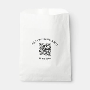 Add your custom text scan QR code business Favour Bags