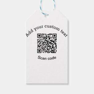 Add your custom text scan QR code business  Gift Tags