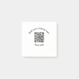 Add your custom text scan QR code business  Post-it Notes