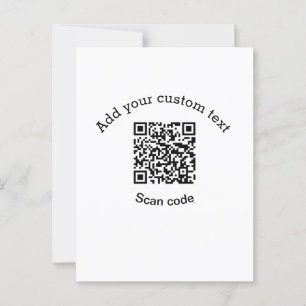 Add your custom text scan QR code business  Postcard