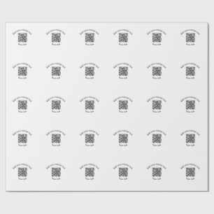 Add your custom text scan QR code business  Wrapping Paper
