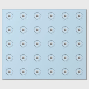 Add your custom text scan QR code business Wrapping Paper