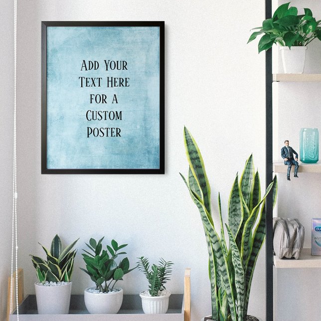 Add Your Custom Text Subtle Teal Grunge Poster (Creator Uploaded)