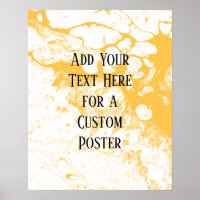 Add Your Custom Text White & Bright Apricot Marble