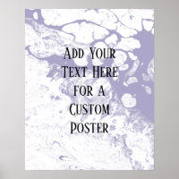 Add Your Custom Text White & Dusty Purple Marble