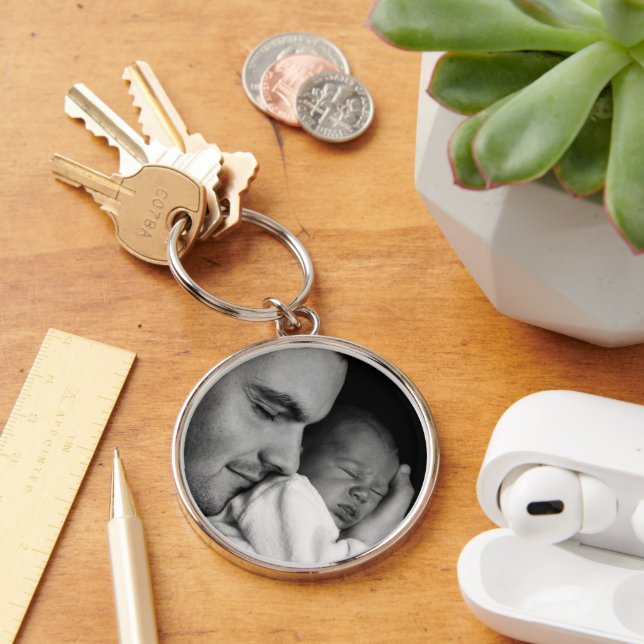Add your Dad's Photo to this  Key Ring (Desk)