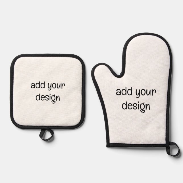 add your design oven mitt & pot holder set (Front)