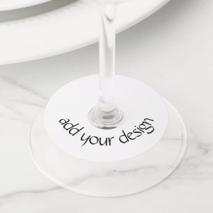 add your design  wine glass tag