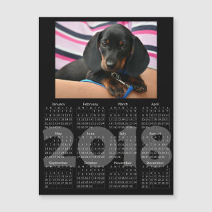 Add Your Dog Photo 2018 Calendar Magnetic Card