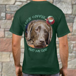 Add Your Dog Photo and Personalised Text T-Shirt<br><div class="desc">This chocolate Labrador Retriever keeps fills a spot for you to replace with your favourite image or leave it as seen. Your photo will appear in an oval format as seen here. Personalise the template text above and below the photo, remove any text or click customise to select a font...</div>