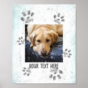 add your dog photo custom pet wall art