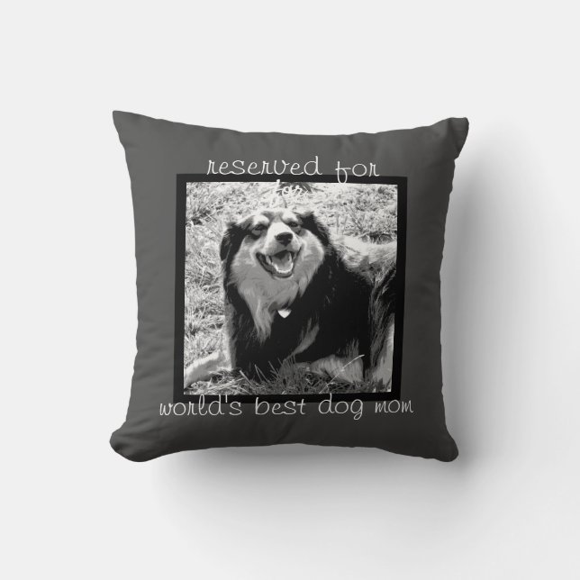 add your dog photo quote custom decor cushion (Front)