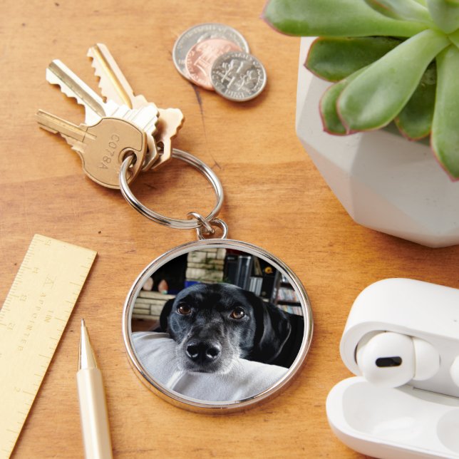 Add your Dog Photo to this  Key Ring (Desk)