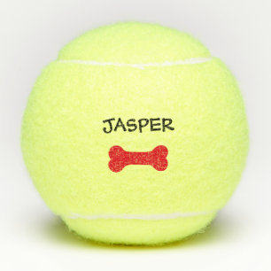 Add Your Dog's Name Cute Bone Tennis Balls