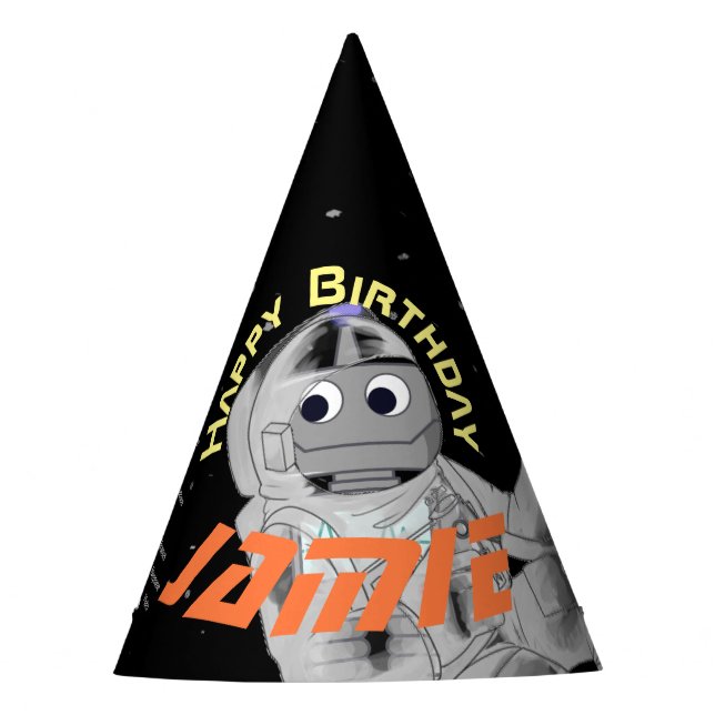 Add Your Face Photo Astronaut Party Hat (Front)