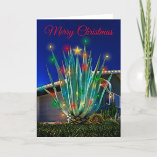 Add your family photo inside, Majestic Agave Glow, Holiday Card