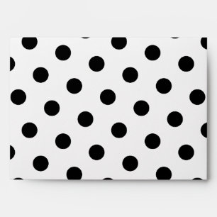 Add Your Favourite Colour to Black Polka Dots Envelopes