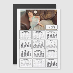 Add Your Favourite Photo Mini Calendar Magnetic Invitation